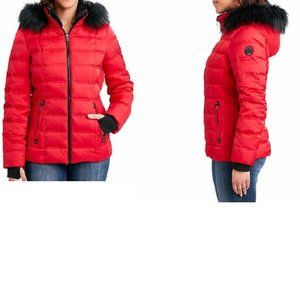 Nautica Women's Puffer Jacket with Detachable Hood